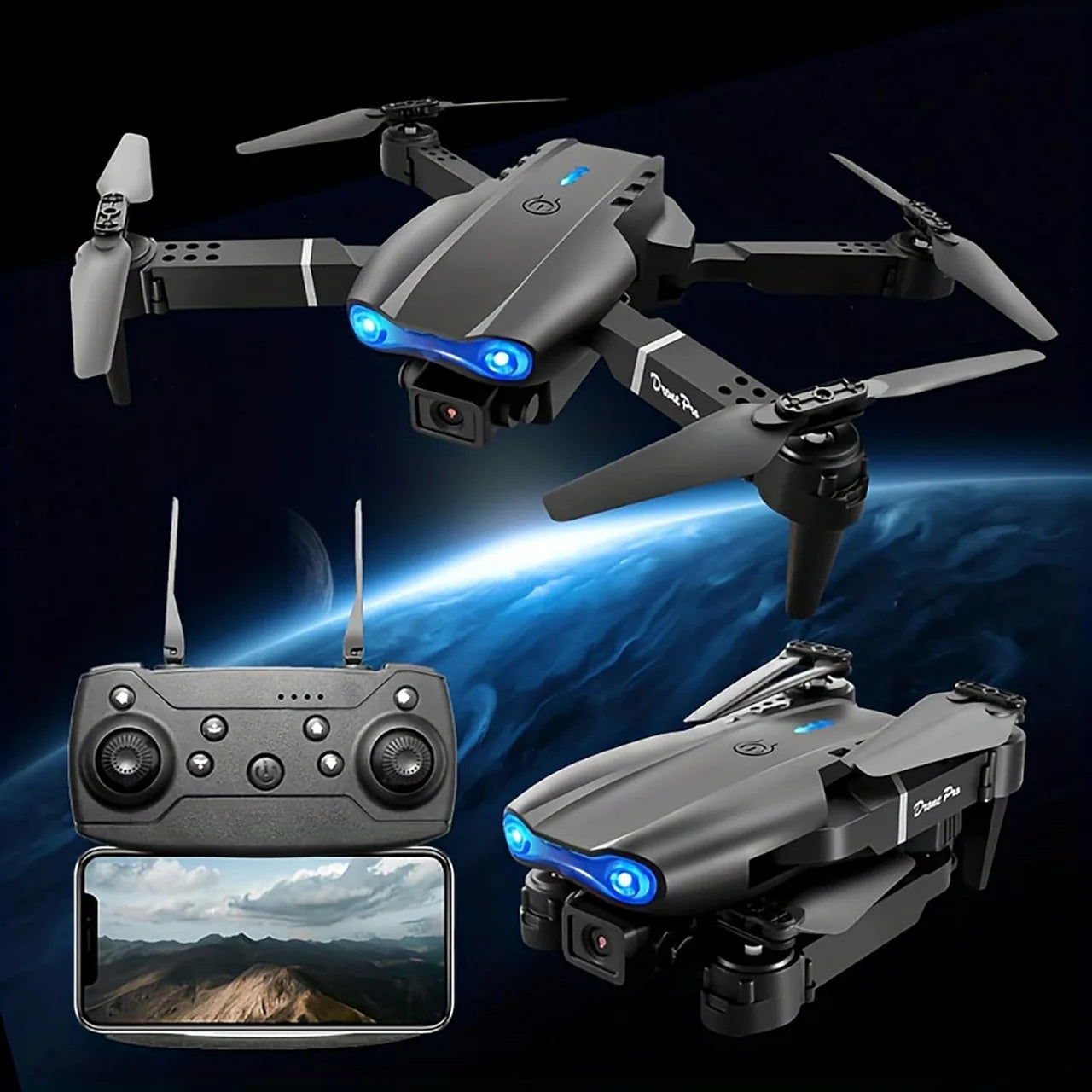 E99 Pro Drone – 4K HD Dual Camera | Smart Foldable Drone with Obstacle Avoidance