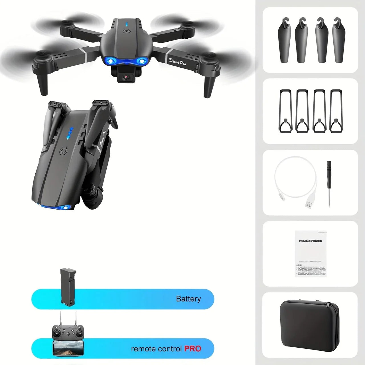 E99 Pro Drone – 4K HD Dual Camera | Smart Foldable Drone with Obstacle Avoidance